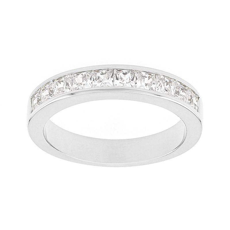 Bague femme alliance edora or 750/1000 blanc demi tour diamants edo35036go.750mill - alliances - edora