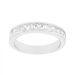 Bague femme alliance edora or 750/1000 blanc demi tour diamants edo35044go.750mill - alliances - edora - 0