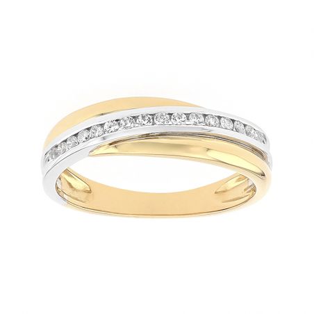 Bague or, argent, bague plaqué or, céramique & acier - matières - alliances - edora - 1