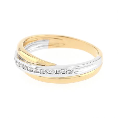 Bague or, argent, bague plaqué or, céramique & acier - matières - alliances - edora - 2