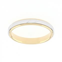 Bague mixte alliance edora or 750/1000 bicolore edo3y090x30.750mil - alliances - edora - 0