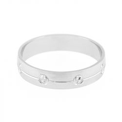 Bague mixte alliance edora or 750/1000 blanc edo3y123g40.750mil - alliances - edora - 1