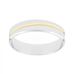 Bague mixte alliance edora or 750/1000 bicolore edo3y127x50.750mil - alliances - edora - 0