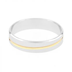 Bague mixte alliance edora or 750/1000 bicolore edo3y127x50.750mil - alliances - edora - 1