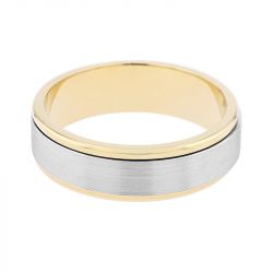 Bague mixte alliance edora or 750/1000 bicolore edo3y129x60.750mil - alliances - edora - 1