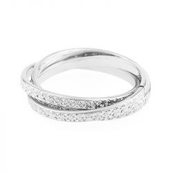 Bague femme alliance edora or 375/1000 blanc edo9y215g20.375mil - bagues - edora - 1