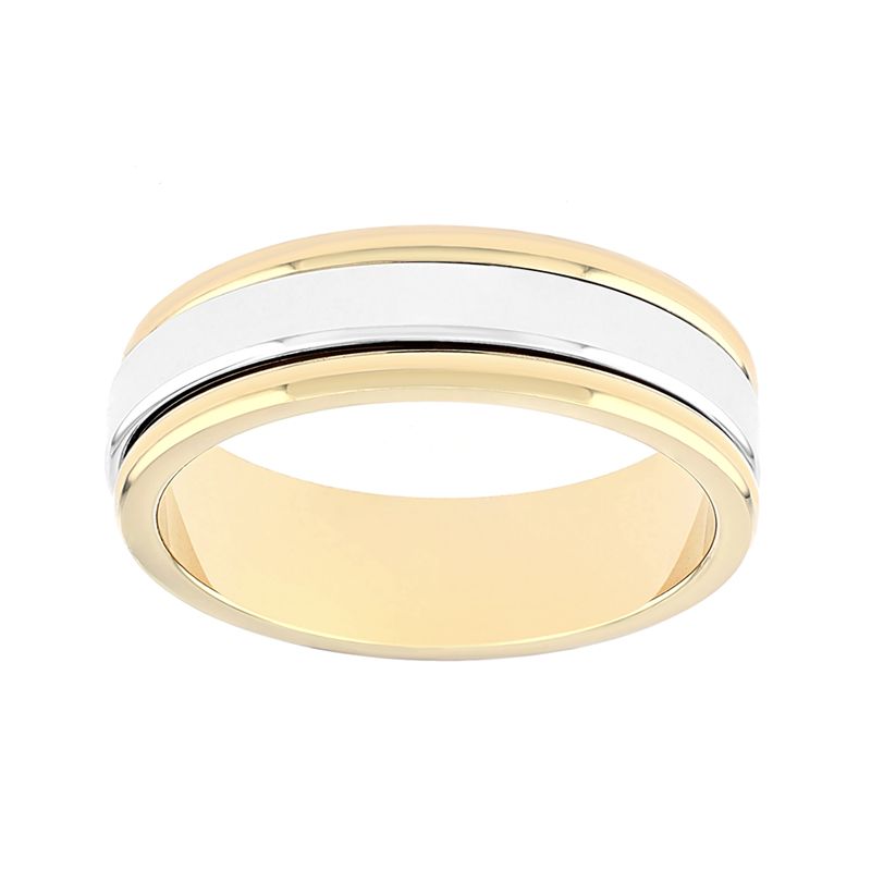 Bague mixte alliance edora or 375/1000 bicolore edo9y219x60.375mil - bagues - edora