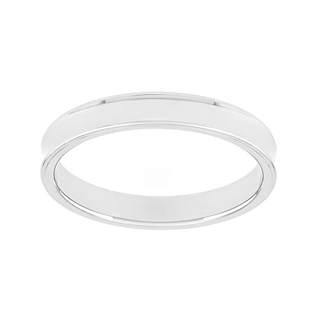 Bague mixte alliance edora or 375/1000 blanc concave edo9111630.375mill – bagues de mariage