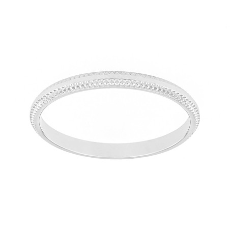 Bague mixte alliance edora or 375/1000 blanc edo9154220.375mill – bagues de mariage