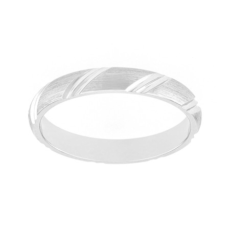 Bague mixte alliance edora or 375/1000 blanc edo9159430.375mill – bagues de mariage