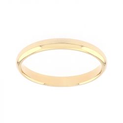 Bague mixte alliance edora or 375/1000 jaune demi-jonc confort edo9212325.375mill - bagues - edora - 0