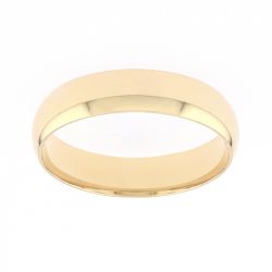 Bague mixte alliance edora or 375/1000 jaune demi-jonc confort edo9212350.375mill - bagues - edora - 0