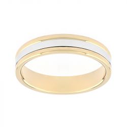 Bague mixte alliance edora or 375/1000 bicolore edo9352040.375mill - bagues - edora - 0