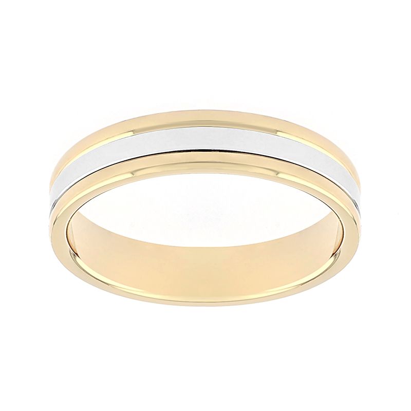 Bague mixte alliance edora or 375/1000 bicolore edo9352040.375mill - bagues - edora