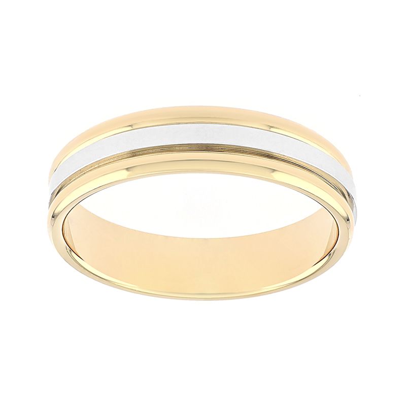 Bague mixte alliance edora or 375/1000 bicolore edo9352050.375mill - bagues - edora