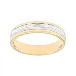 Bague mixte alliance edora or 375/1000 bicolore edo9354040.375mill - bagues - edora - 0