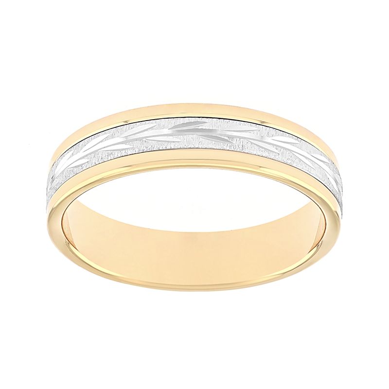 Bague mixte alliance edora or 375/1000 bicolore edo9354050.375mill - bagues - edora