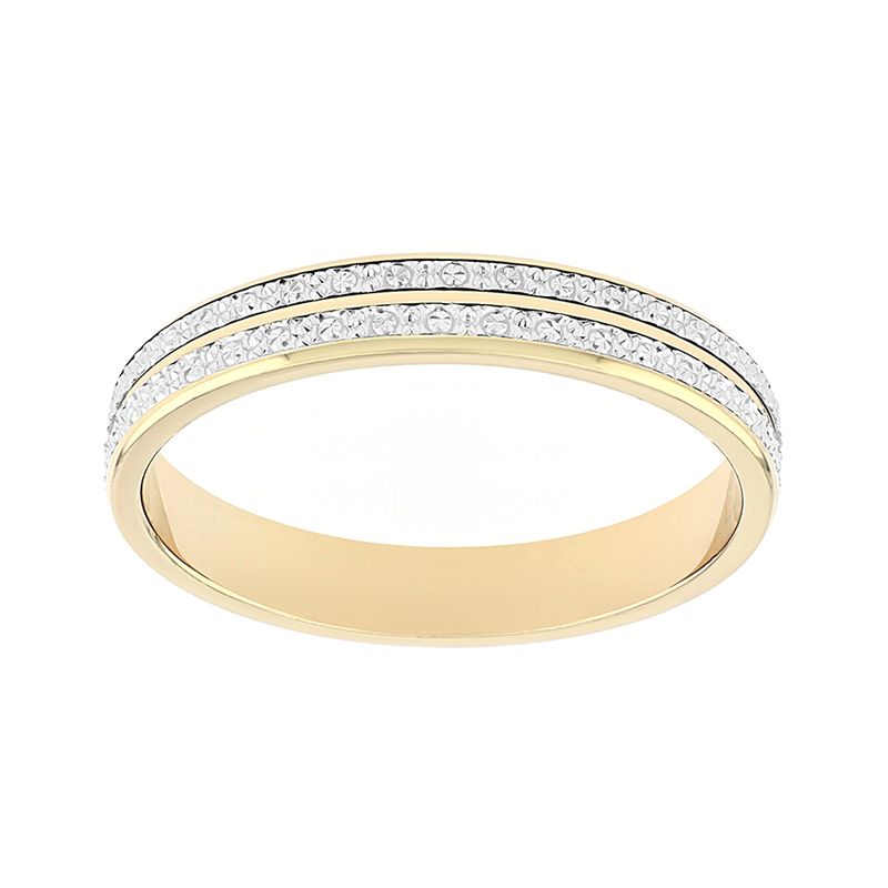 Bague mixte alliance edora or 375/1000 bicolore edo9357135.375mill - bagues - edora