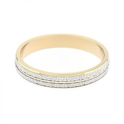 Bague mixte alliance edora or 375/1000 bicolore edo9357135.375mill - bagues - edora - 1