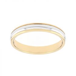 Bague mixte alliance edora or 375/1000 bicolore edo9380330.375mill - bagues - edora - 0