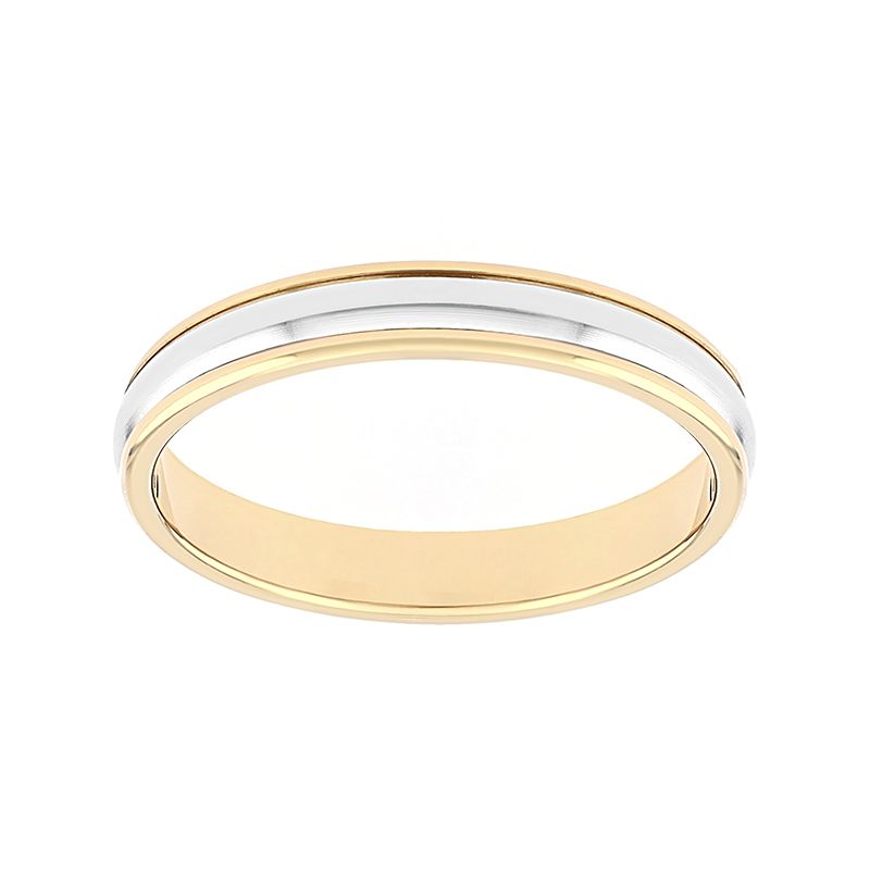 Bague mixte alliance edora or 375/1000 bicolore edo9380330.375mill - bagues - edora