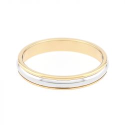 Bague mixte alliance edora or 375/1000 bicolore edo9380330.375mill - bagues - edora - 1