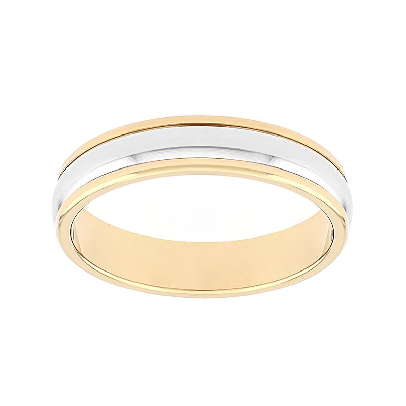 Bague mixte alliance edora or 375/1000 bicolore edo9380340.375mill - bagues - edora