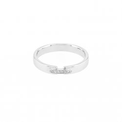 Bague femme alliance edora or 375/1000 blanc et diamants edo9c022gb2.375mil - bagues - edora - 0