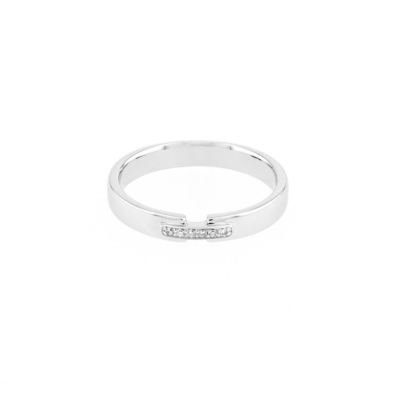 Bague femme alliance edora or 375/1000 blanc et diamants edo9c022gb2.375mil - bagues - edora