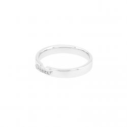Bague femme alliance edora or 375/1000 blanc et diamants edo9c022gb2.375mil - bagues - edora - 1