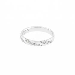 Bague femme alliance edora or 375/1000 blanc et diamants edo9c033gb4.375mil - bagues - edora - 1