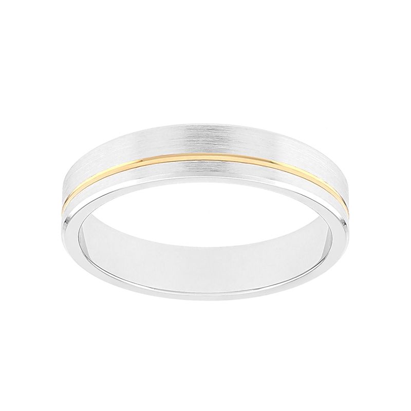 Bague mixte alliance edora or 375/1000 bicolore edo9m010x40.375mil - bagues - edora