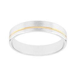 Bague mixte alliance edora or 375/1000 bicolore edo9m010x45.375mil - bagues - edora - 0