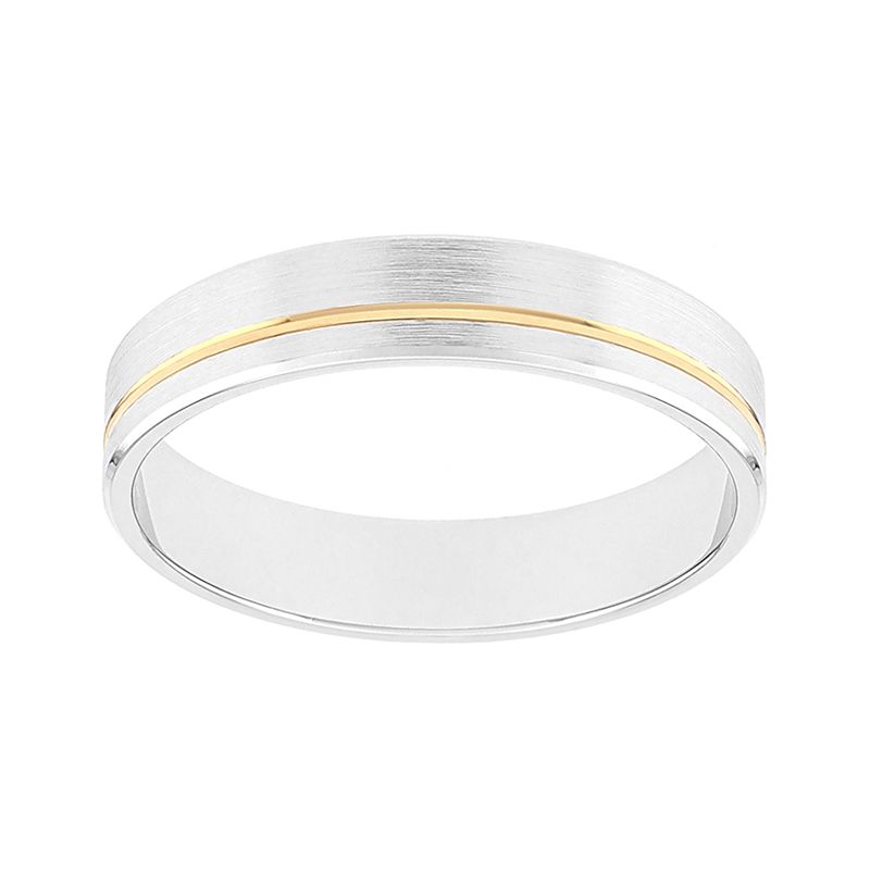 Bague mixte alliance edora or 375/1000 bicolore edo9m010x45.375mil - bagues - edora