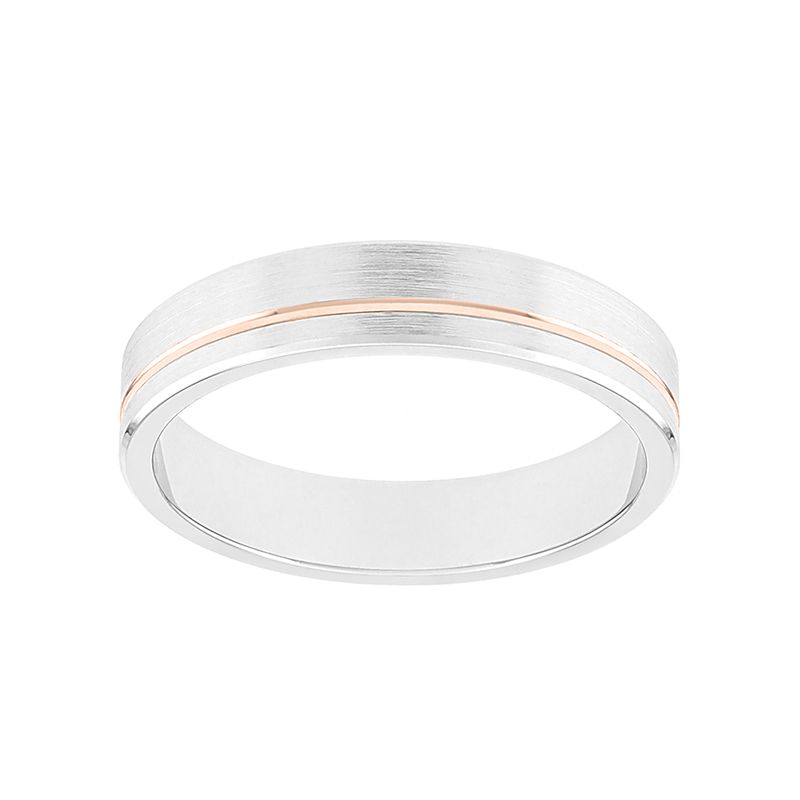 Bague mixte alliance edora or 375/1000 bicolore edo9m010y45.375mil - bagues - edora