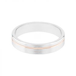 Bague mixte alliance edora or 375/1000 bicolore edo9m010y45.375mil - bagues - edora - 1