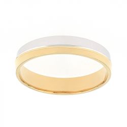 Bague mixte alliance edora or 375/1000 bicolore edo9m018x45.375mil - bagues - edora - 0