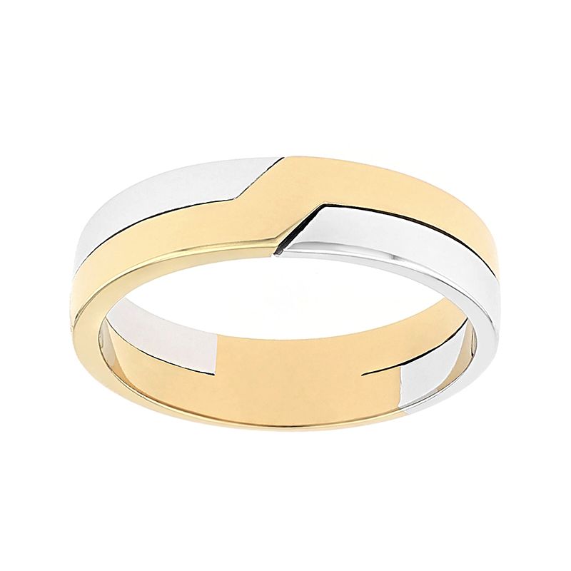 Bague mixte alliance edora or 375/1000 bicolore edo9y002x50.375mil - bagues - edora