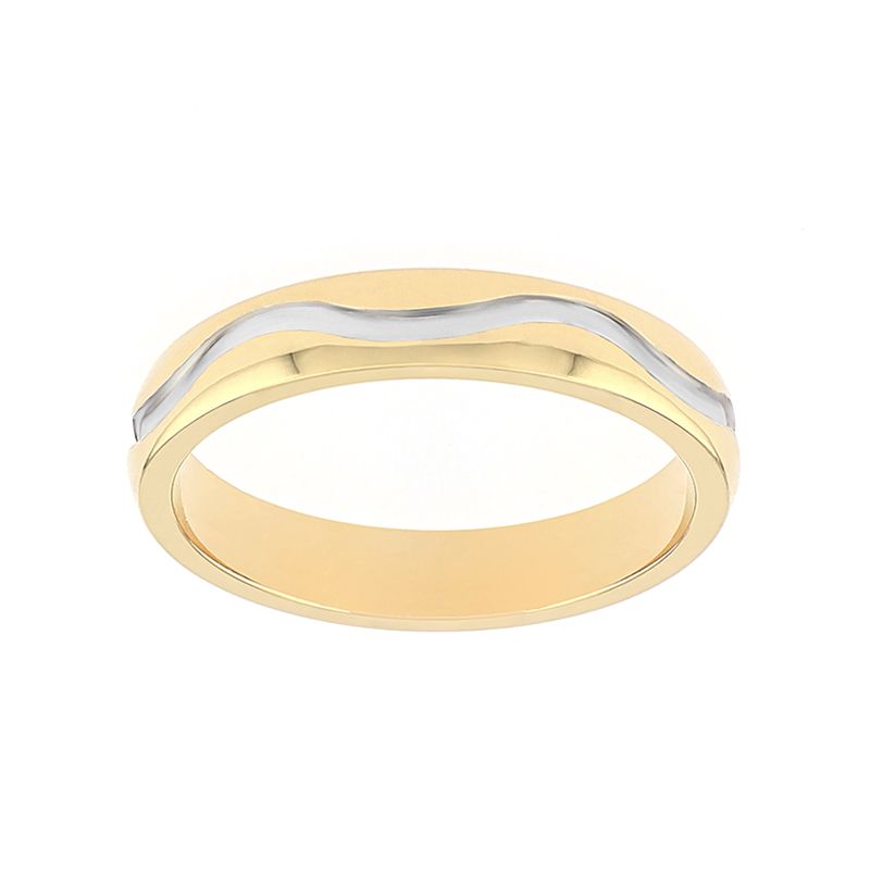 Bague mixte alliance edora or 375/1000 bicolore edo9y013b35.375mil - bagues - edora