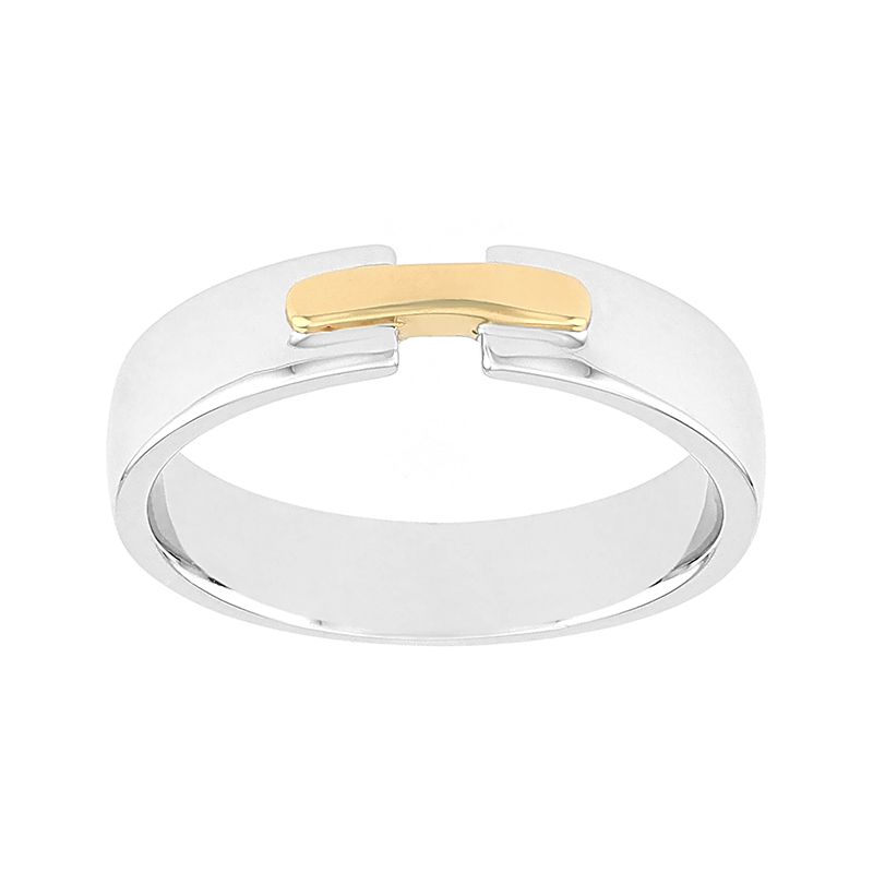 Bague mixte alliance edora or 375/1000 bicolore edo9y047x45.375mil - bagues - edora