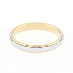 Bague mixte alliance edora or 375/1000 bicolore edo9y090x30.375mil - bagues - edora - 1