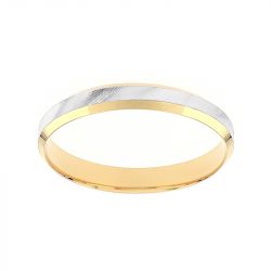 Bague mixte alliance edora or 375/1000 bicolore edo9y120x30.375mil - bagues - edora - 0