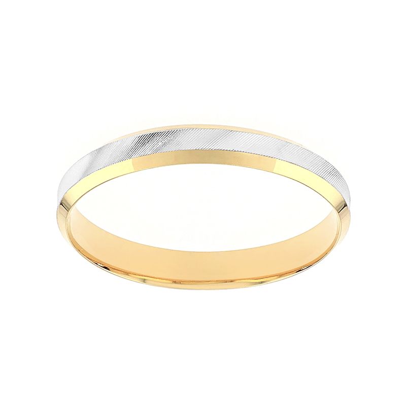 Bague mixte alliance edora or 375/1000 bicolore edo9y120x30.375mil - bagues - edora