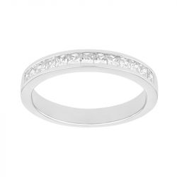 Bague femme alliance edora or 750/1000 blanc demi tour diamants edo35034go.750mill - alliances - edora - 0
