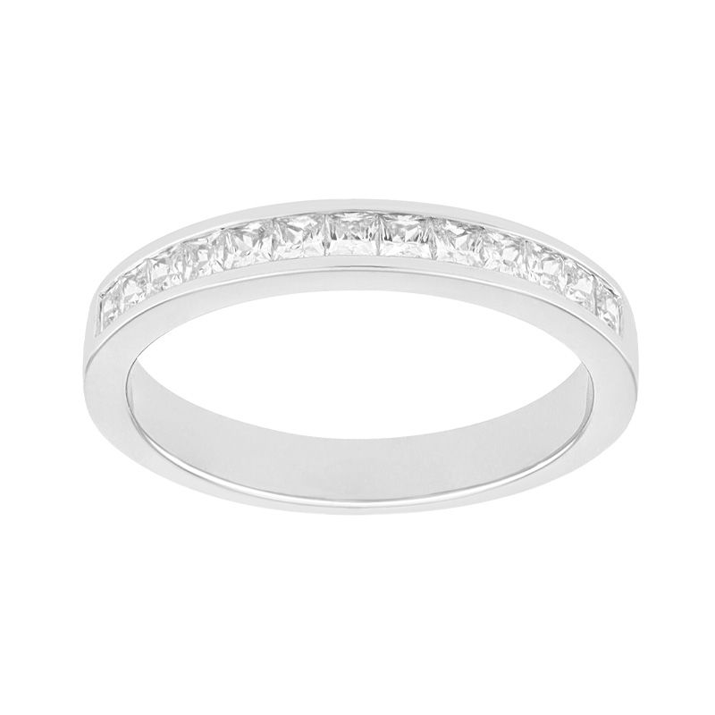 Bague femme alliance edora or 750/1000 blanc demi tour diamants edo35034go.750mill - alliances - edora