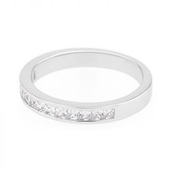 Bague femme alliance edora or 750/1000 blanc demi tour diamants edo35034go.750mill - alliances - edora - 1