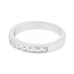 Bague femme alliance edora or 750/1000 blanc demi tour diamants edo35035go.750mill - alliances - edora - 1