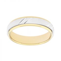 Bague mixte alliance edora or 750/1000 bicolore edo3y090x50.750mil - alliances - edora - 0