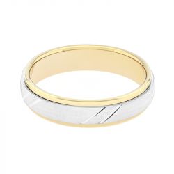 Bague mixte alliance edora or 750/1000 bicolore edo3y090x50.750mil - alliances - edora - 1