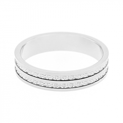 Bague mixte alliance edora or 375/1000 blanc edo9y200g45.375mil - bagues - edora - 1